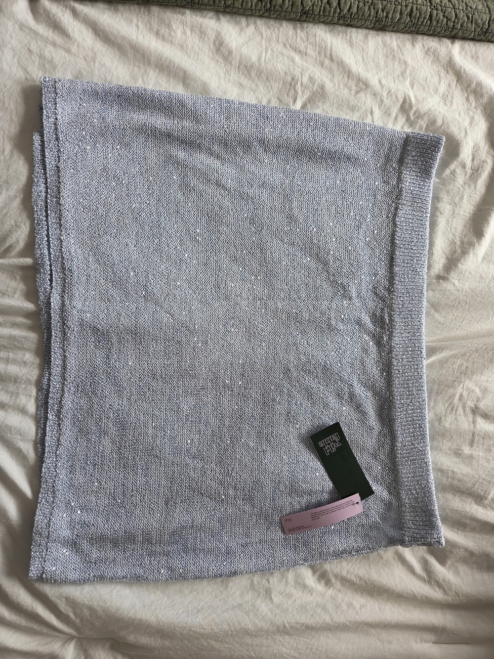 wild fable Light Silver Knit Mini Skirt